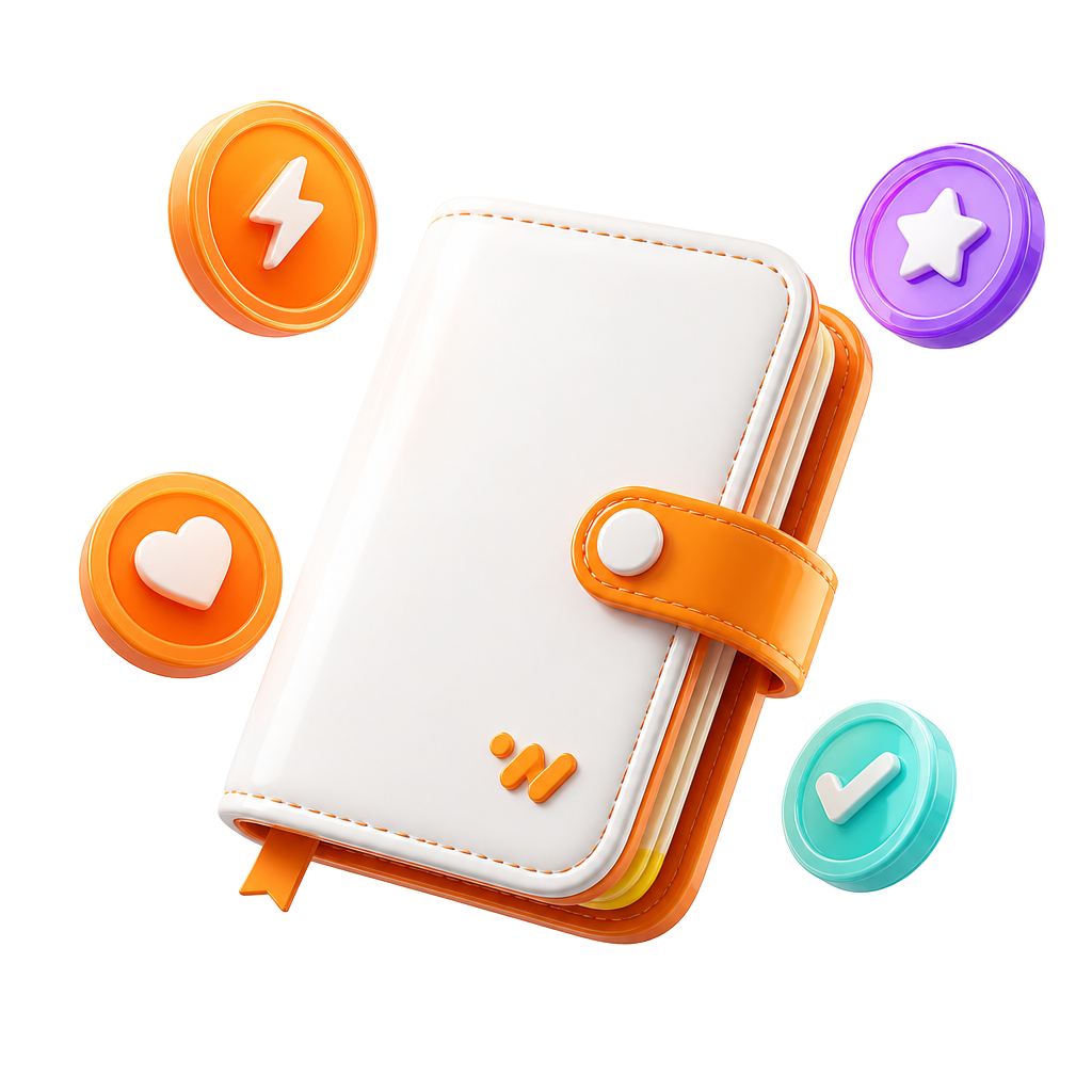 Floating wallet with AI credit coins